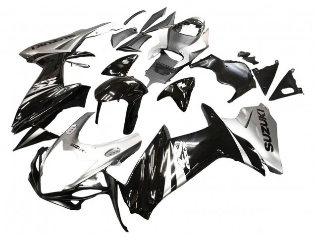 Venta Carenado Moto Suzuki GSXR 600 / GSXR 750 2011-2024 - Negro Brillante Plata