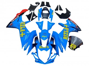 Venta Carenados Moto Suzuki GSXR 600 / GSXR 750 2011-2024 - Azul Oro Rojo Negro Rizla