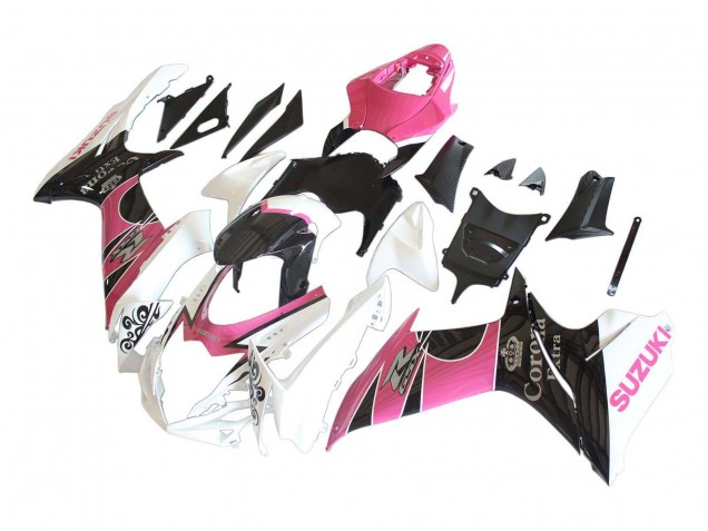 Venta Carenados Moto Suzuki GSXR 600 / GSXR 750 2011-2024 - Blanco Rosa Negro Corona