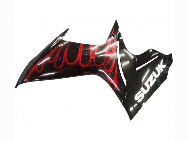 Venta Carenados Moto Suzuki GSXR 600 / GSXR 750 2011-2024 - Negro Brillante Rojo Llama