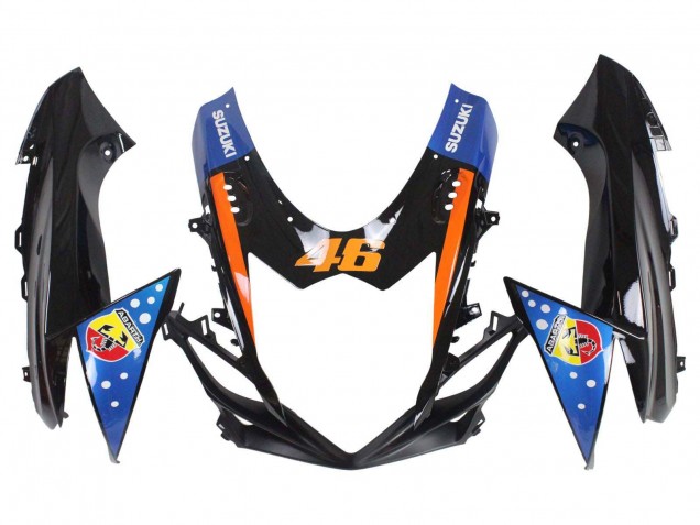 Venta Carenados Moto Suzuki GSXR 600 / GSXR 750 2011-2024 - Azul Claro Naranja Negro Blanco Tiburón 46