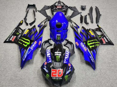 Venta Carenados Moto Yamaha YZF R3/R25 2019-2021 - Azul Negro Brillante Verde ENEOS Monstruo 20