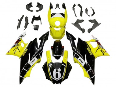 Venta Carenados Moto Yamaha YZF R3/R25 2019-2021 - Amarillo Blanco Negro Brillante Lenovo 6