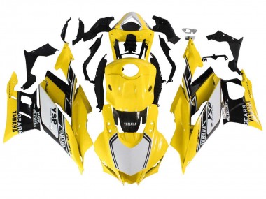Venta Carenados Moto Yamaha YZF R3/R25 2019-2021 - Amarillo Blanco Negro Raya