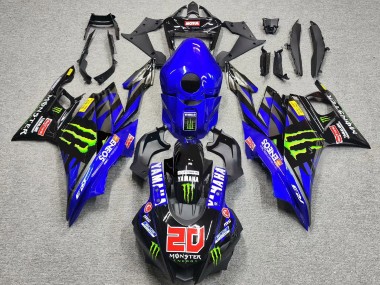 Venta Carenados Moto Yamaha YZF R3/R25 2022-2024 - Azul Verde Negro Monstruo ENEOS 20