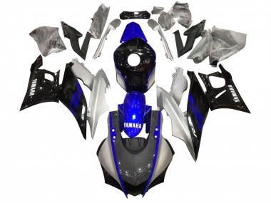 Venta Carenado Moto Yamaha YZF R3/R25 2022-2024 - Plata Azul Negro FibraCarbono Estilo