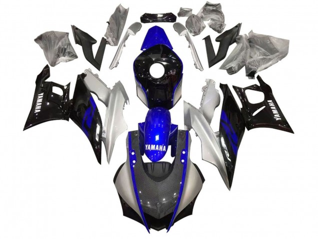 Venta Carenado Moto Yamaha YZF R3/R25 2022-2024 - Plata Azul Negro FibraCarbono Estilo