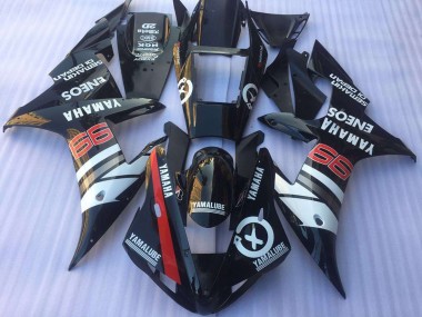 Venta Carenados Moto Yamaha YZF R1 2002-2003 - Negro Brillante Blanco Rojo Yamalube ENEOS