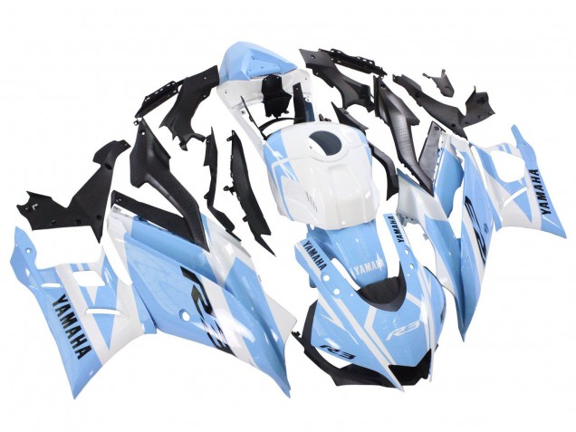 Venta Carenados Moto Yamaha YZF R3/R25 2022-2024 - Blanco Azul Claro