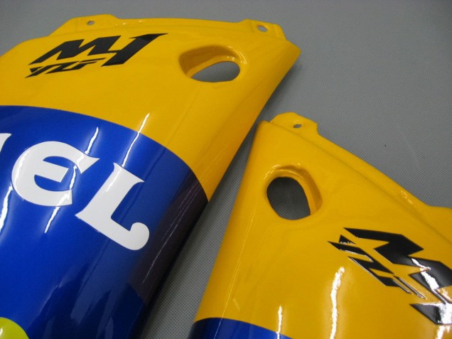 Venta Carenados Moto Yamaha YZF 1000 R1 2000-2001 - Blanco Amarillo Azul Motul Camello