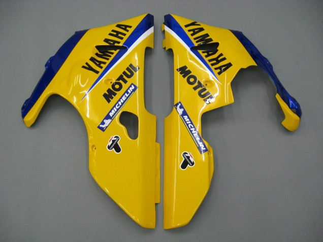 Venta Carenados Moto Yamaha YZF 1000 R1 2000-2001 - Blanco Amarillo Azul Motul Camello