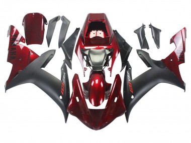 Venta Kits Carenado Moto Yamaha YZF 1000 R1 2002-2003 - Rojo Negro Mate