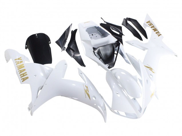 Venta Carenados Moto Yamaha YZF 1000 R1 2002-2003 - Blanco Oro Calcomanías