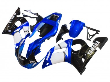 Venta Carenados Moto Yamaha YZF 600 R6 1998-2002 - Blanco Azul Negro Brillante