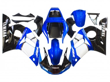Venta Carenados Moto Yamaha YZF 600 R6 1998-2002 - Blanco Azul Negro Brillante