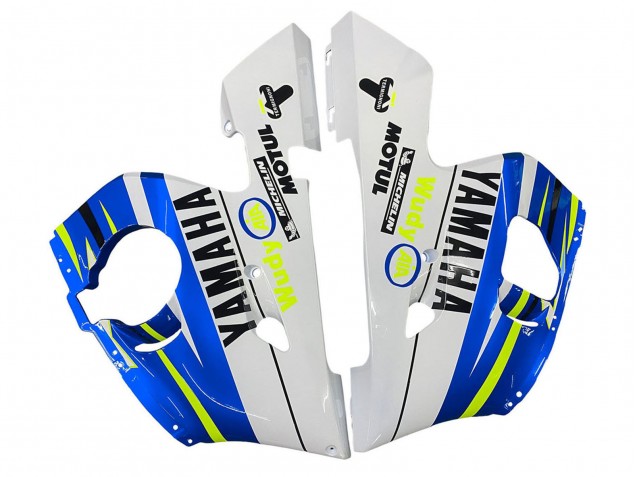 Venta Carenados Moto Yamaha YZF 600 R6 1998-2002 - Blanco Azul Neon Amarillo Fiat Motul Michelin