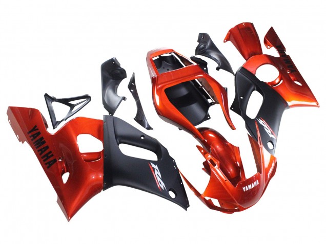 Venta Carenados Moto Yamaha YZF 600 R6 1998-2002 - Naranja Negro Mate
