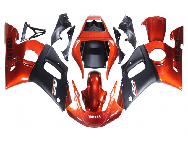 Venta Carenados Moto Yamaha YZF 600 R6 1998-2002 - Naranja Negro Mate