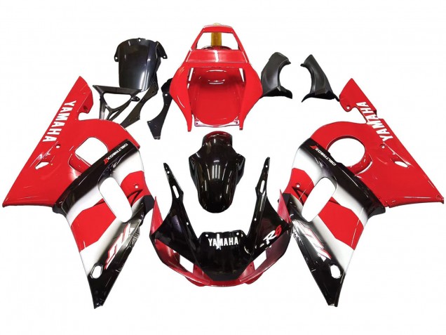 Venta Carenado Moto Yamaha YZF 600 R6 1998-2002 - Rojo Blanco Negro Brillante