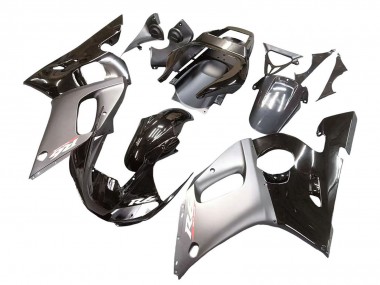 Venta Carenados Moto Yamaha YZF 600 R6 1998-2002 - Plata Negro Brillante