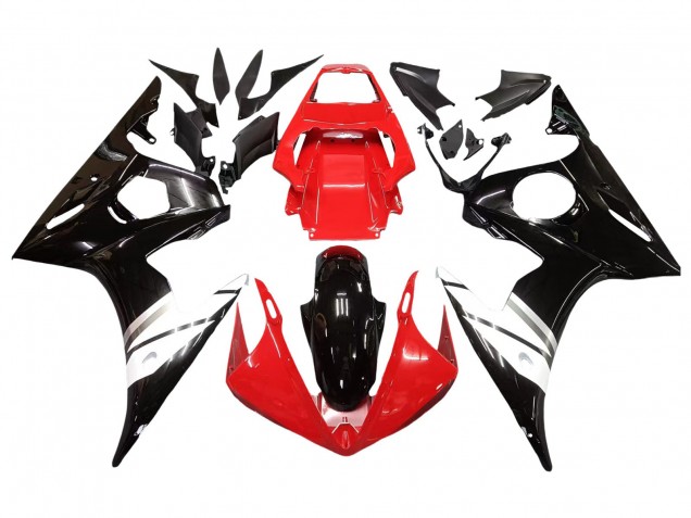 Venta Carenados Moto Yamaha YZF R6 2003-2004 - Rojo Blanco Negro Brillante