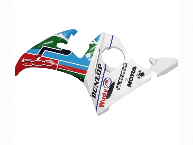 Venta Carenados Moto Yamaha YZF R6 2003-2004 - Blanco Azul Verde Rojo Kastinee Dunlop Motul
