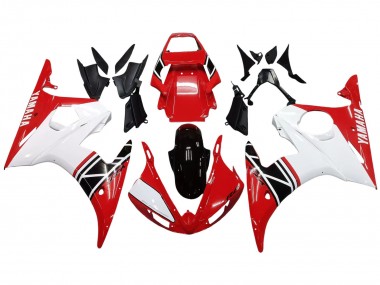 Venta Carenado Moto Yamaha YZF R6 2003-2004 - Blanco Rojo Negro Brillante