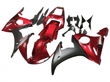 Venta Kits Carenado Moto Yamaha YZF R6 2003-2004 - Rojo Negro Mate