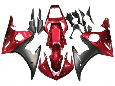 Venta Kits Carenado Moto Yamaha YZF R6 2003-2004 - Rojo Negro Mate