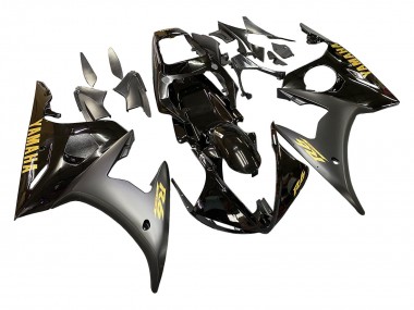 Venta Carenados Moto Yamaha YZF R6 2003-2004 - Negro Brillante Negro Mate Oro Calcomanías