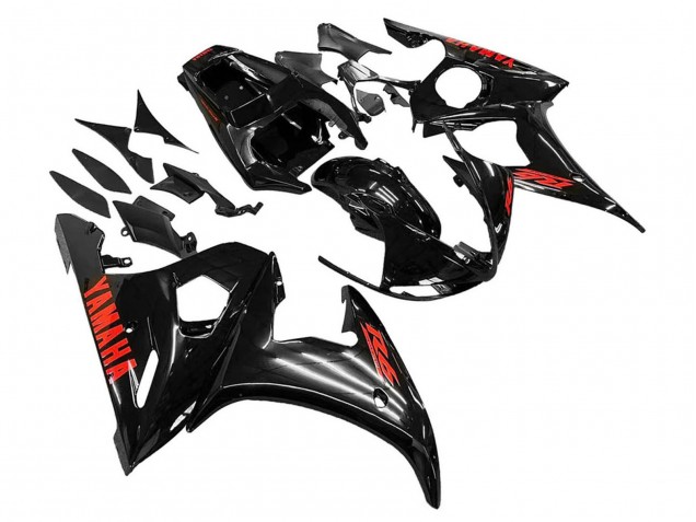 Venta Carenados Moto Yamaha YZF R6 2003-2004 - Negro Brillante Rojo