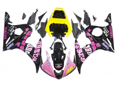 Venta Carenados Moto Yamaha YZF R6 2003-2004 - Amarillo Rosa Negro Brillante Rossi Repsol 46
