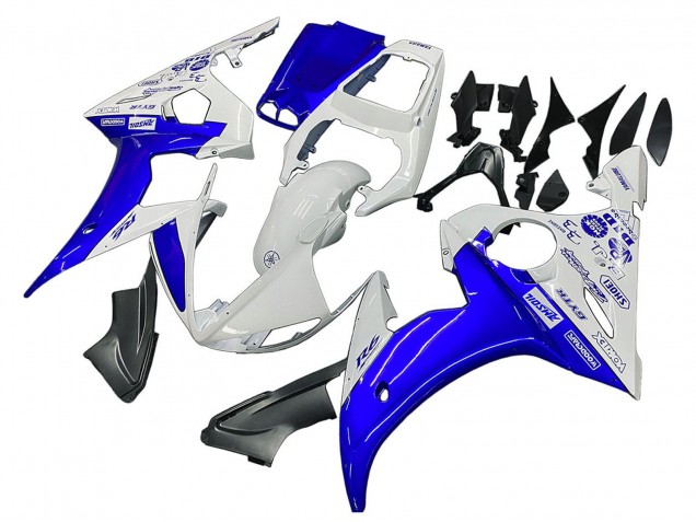 Venta Carenados Moto Yamaha YZF R6 2003-2004 - Blanco Azul GYTR