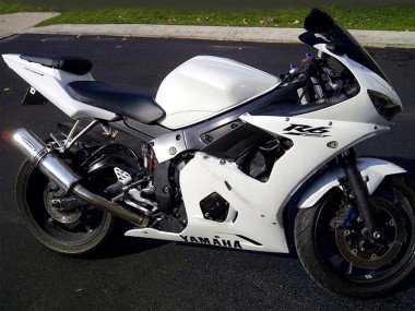 Venta Carenados Moto Yamaha YZF R6 2003-2004 - Blanco Negro Calcomanías