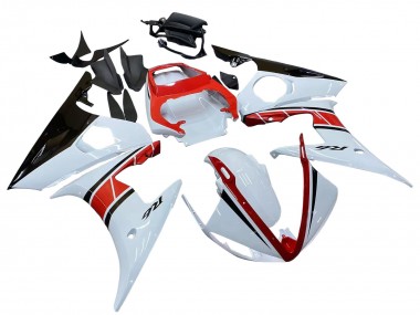 Venta Carenados Moto Yamaha YZF R6 2003-2004 - Blanco Rojo Negro Brillante