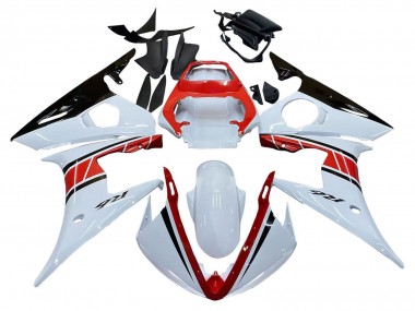 Venta Carenados Moto Yamaha YZF R6 2003-2004 - Blanco Rojo Negro Brillante