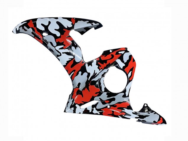 Venta Carenados Moto Yamaha YZF R6 2003-2004 - Negro Rojo Gris Camouflage
