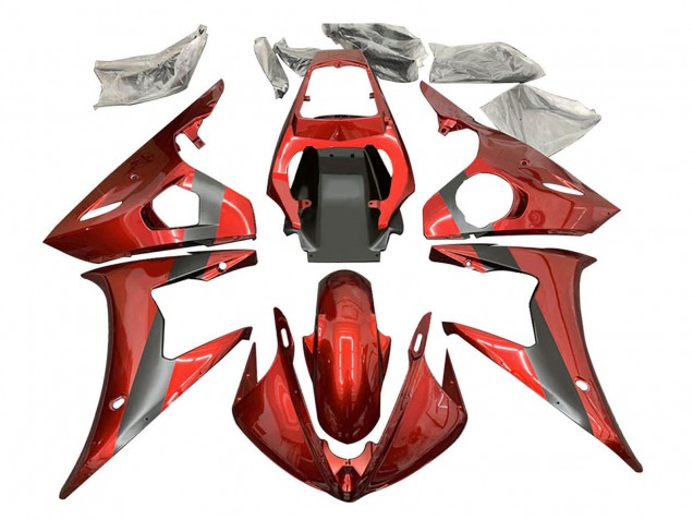 Venta Carenado Moto Yamaha YZF R6 2003-2004 - Rojo Negro Mate