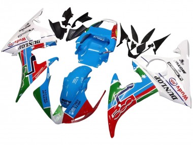 Venta Carenados Moto Yamaha YZF 600 R6 2005 - Azul Claro Blanco Verde Rojo Kastinee Dunlop Motul