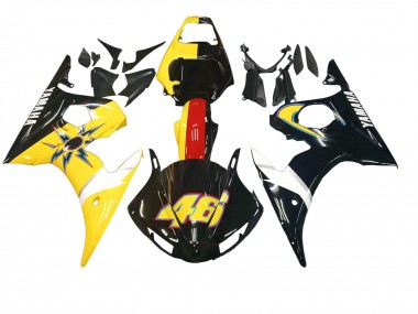 Venta Carenados Moto Yamaha YZF 600 R6 2005 - Negro Amarillo Rojo 46