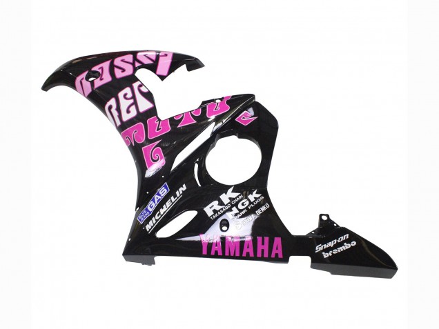 Venta Carenados Moto Yamaha YZF 600 R6 2005 - Negro Rosa Amarillo Repsol 46