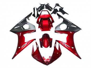 Venta Kits Carenado Moto Yamaha YZF 600 R6 2005 - Rojo Negro Mate