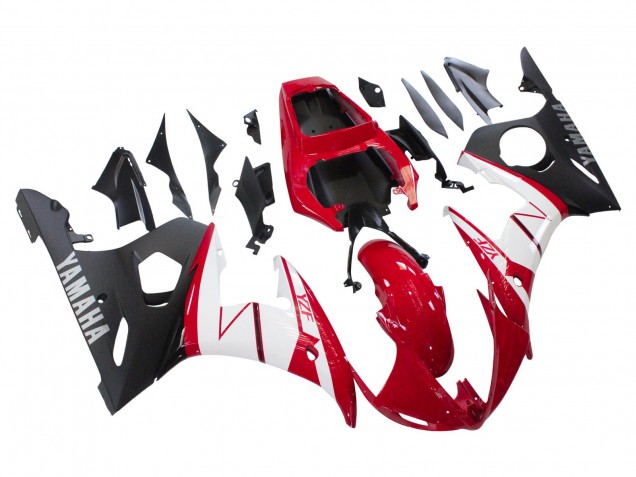 Venta Carenados Moto Yamaha YZF 600 R6 2005 - Rojo Blanco Negro Mate