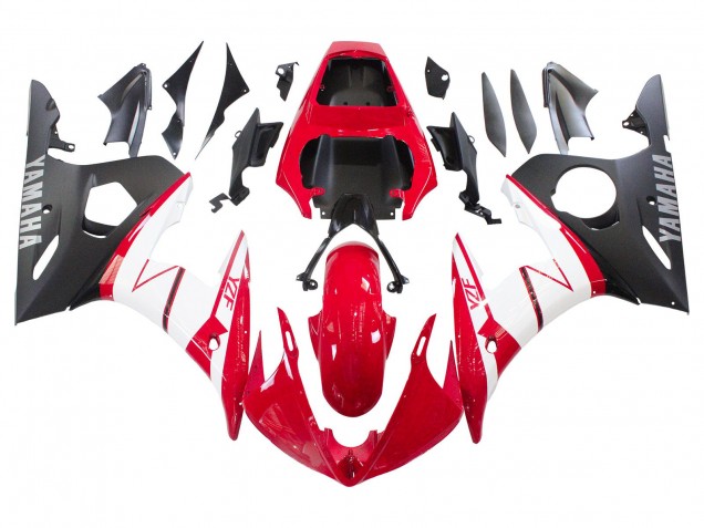 Venta Carenados Moto Yamaha YZF 600 R6 2005 - Rojo Blanco Negro Mate