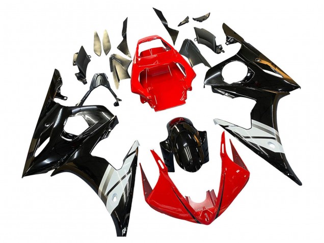 Venta Carenados Moto Yamaha YZF 600 R6 2005 - Rojo Blanco Negro Brillante