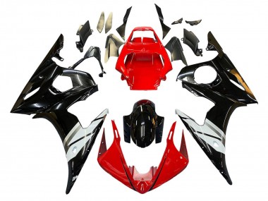 Venta Carenados Moto Yamaha YZF 600 R6 2005 - Rojo Blanco Negro Brillante