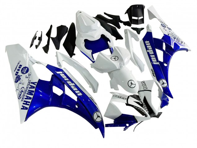 Venta Carenados Moto Yamaha YZF 600 R6 2006-2007 - Blanco Azul Jordan