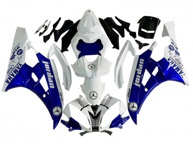 Venta Carenados Moto Yamaha YZF 600 R6 2006-2007 - Blanco Azul Jordan