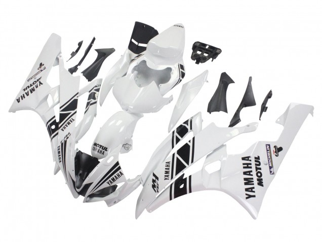 Venta Carenados Moto Yamaha YZF 600 R6 2006-2007 - Blanco Negro Brillante Motul Michelin