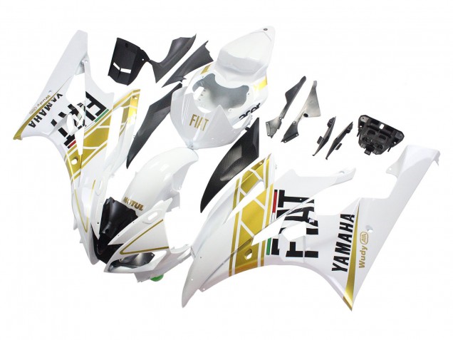 Venta Carenados Moto Yamaha YZF 600 R6 2006-2007 - Blanco Oro Negro Fiat